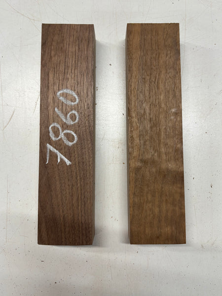 2 Pack, Black Walnut Lumber Board Blanks 12"x2-7/8"x1-7/8" #7860 - Exotic Wood Zone