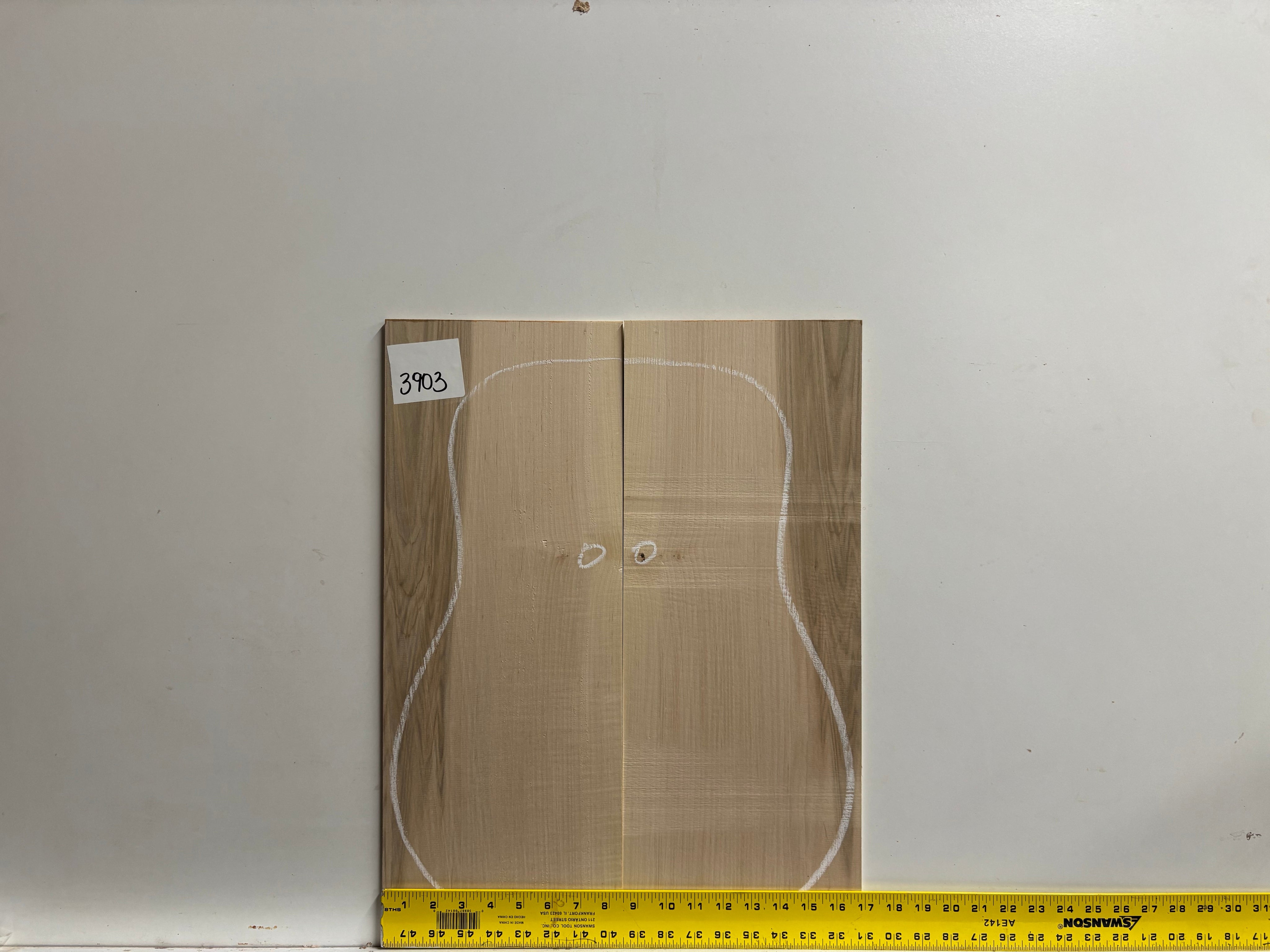 Flame Ambrosia Maple AAAA Grade Dreadnought Guitar Back and Side Set #3903 Exotic Wood Zone 