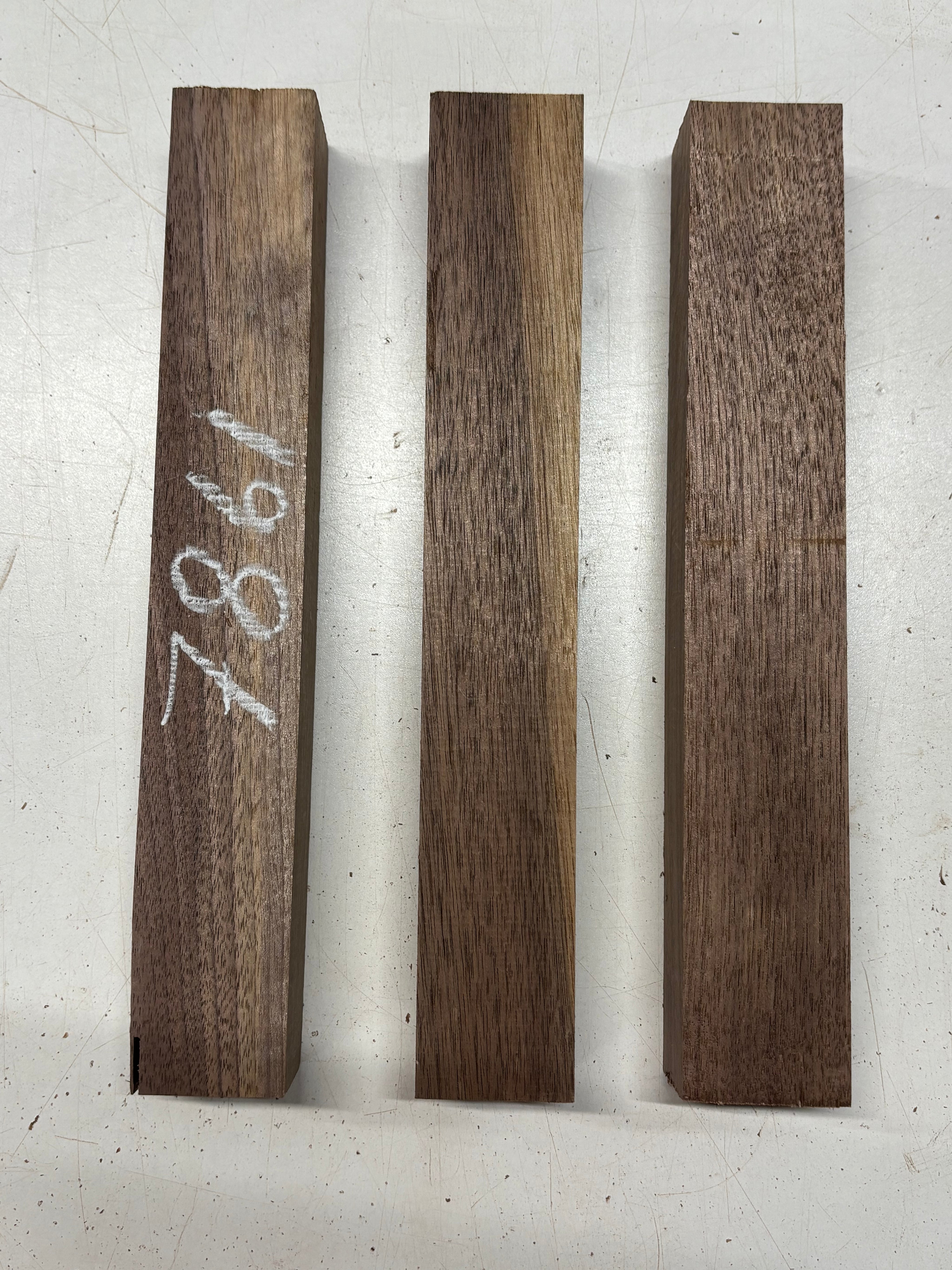 3 Pack, Black Walnut Thin Stock Lumber 12"x1-7/8"x1-5/8" #7861 - Exotic Wood Zone