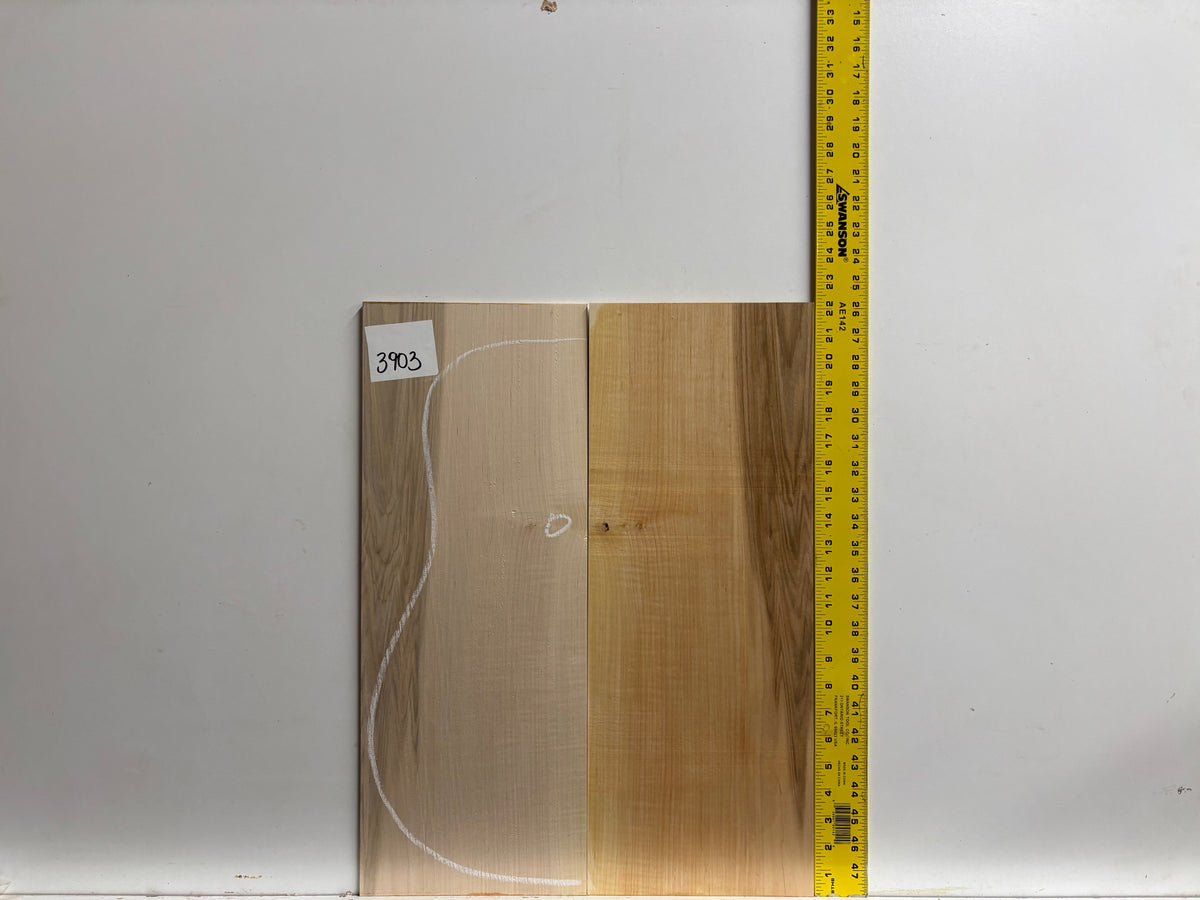 Flame Ambrosia Maple AAAA Grade Dreadnought Guitar Back and Side Set #3903 Exotic Wood Zone 