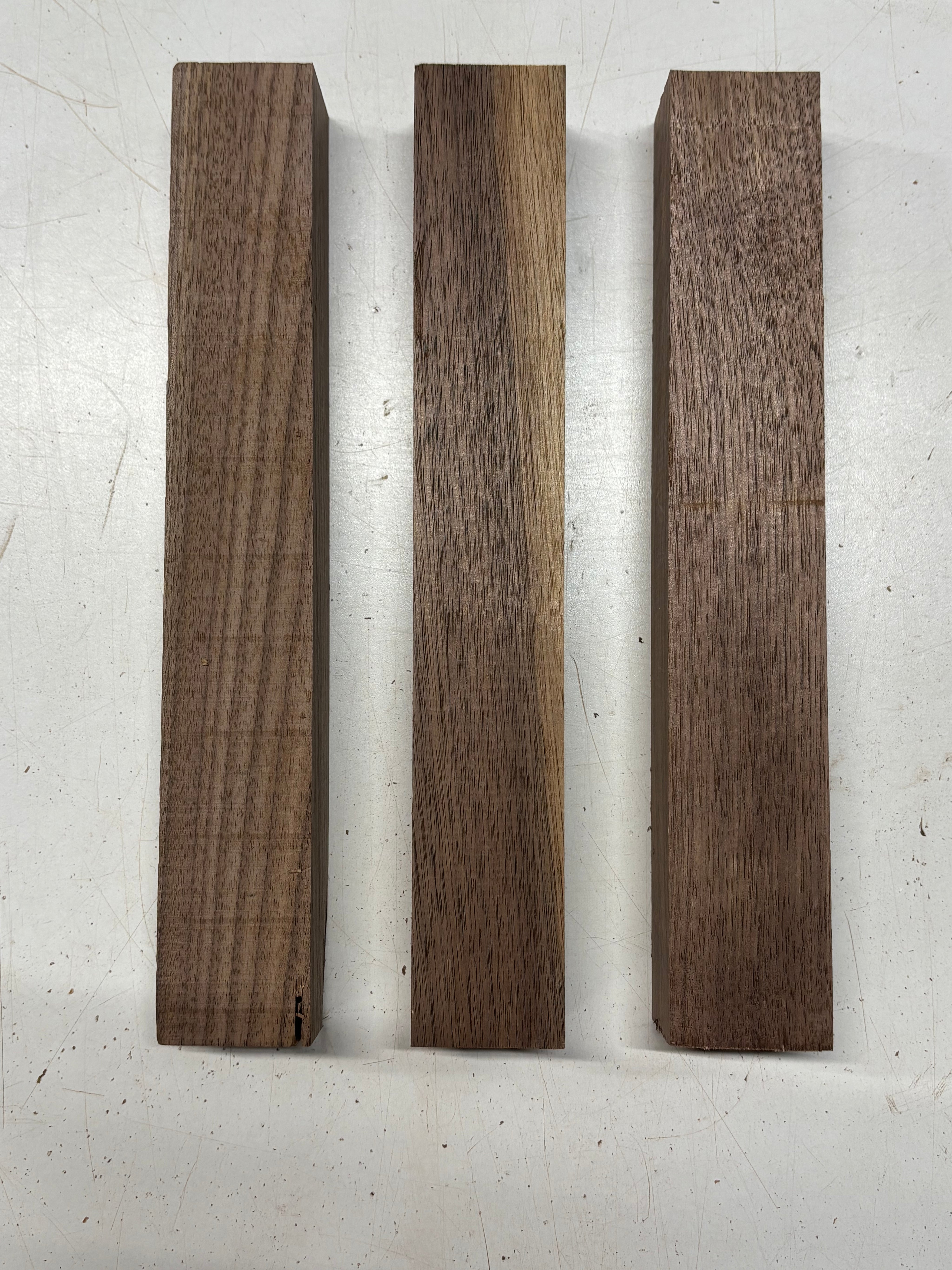 3 Pack, Black Walnut Thin Stock Lumber 12"x1-7/8"x1-5/8" #7861 - Exotic Wood Zone