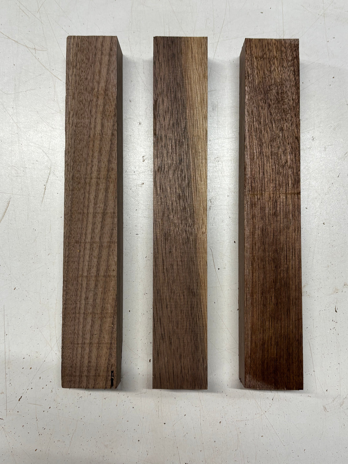 3 Pack, Black Walnut Thin Stock Lumber 12"x1-7/8"x1-5/8" #7861 - Exotic Wood Zone