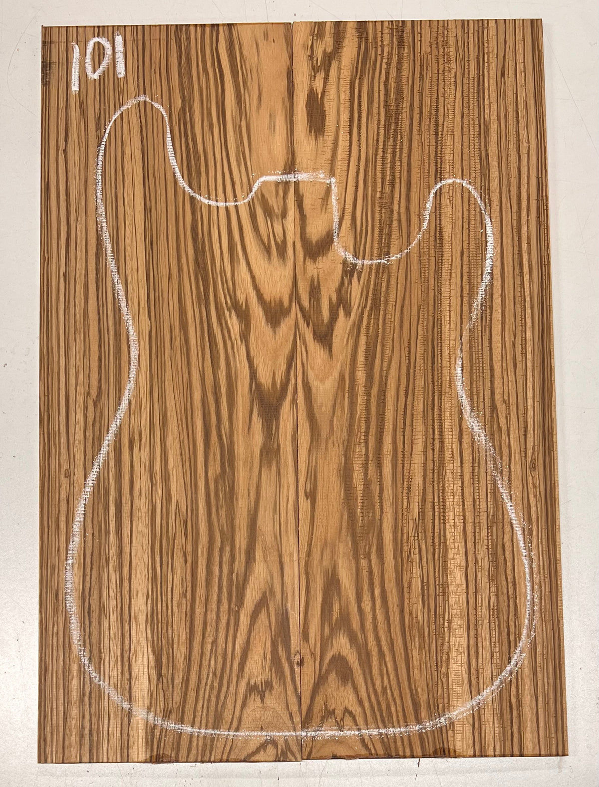 Zebrawood Bookmatched Guitar Drop Tops 21" x 7-1/4" x 1/4" #101 - Exotic Wood Zone - Buy online Across USA 