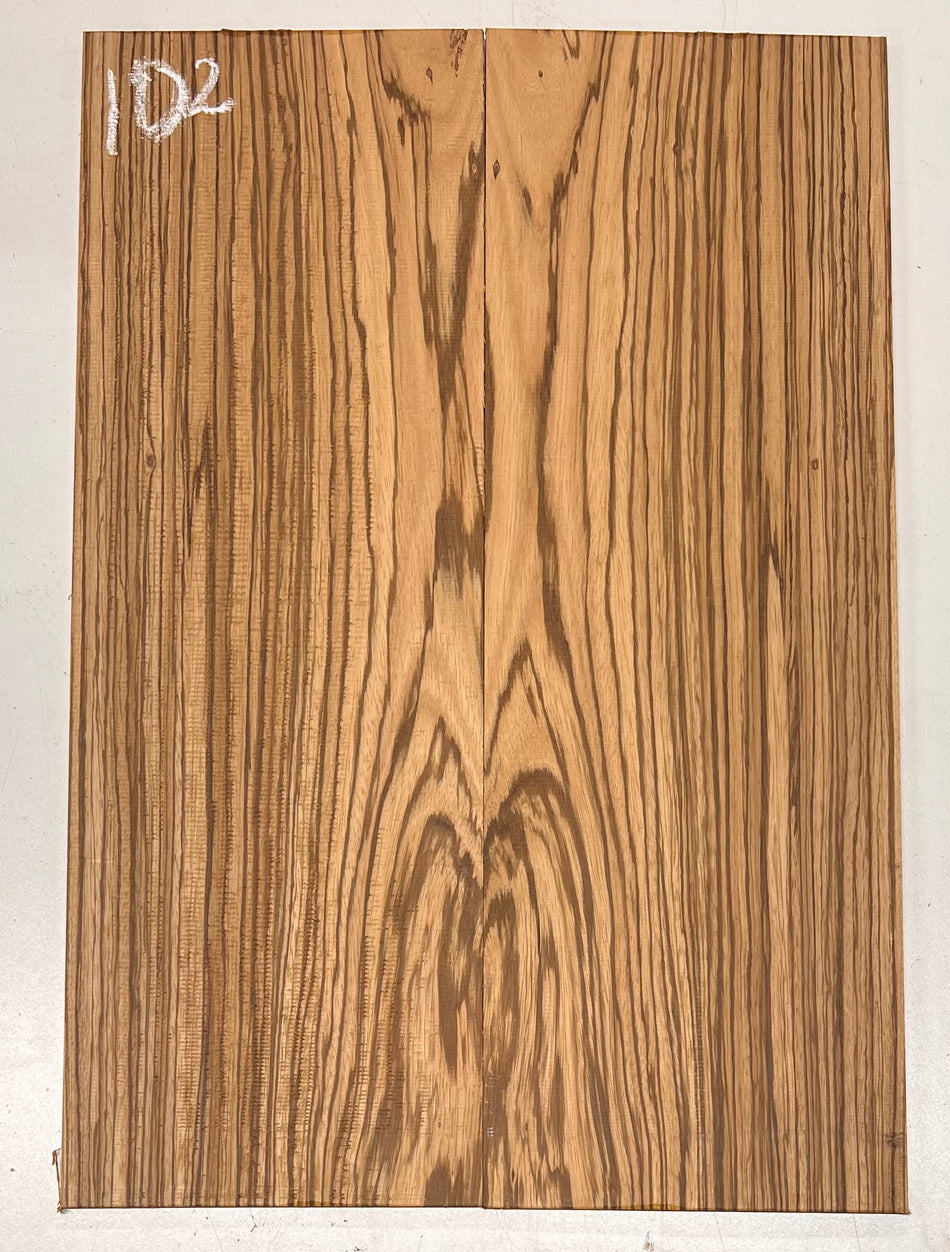 Zebrawood Bookmatched Guitar Drop Tops 21" x 7-1/4" x 1/4" #102 - Exotic Wood Zone - Buy online Across USA 