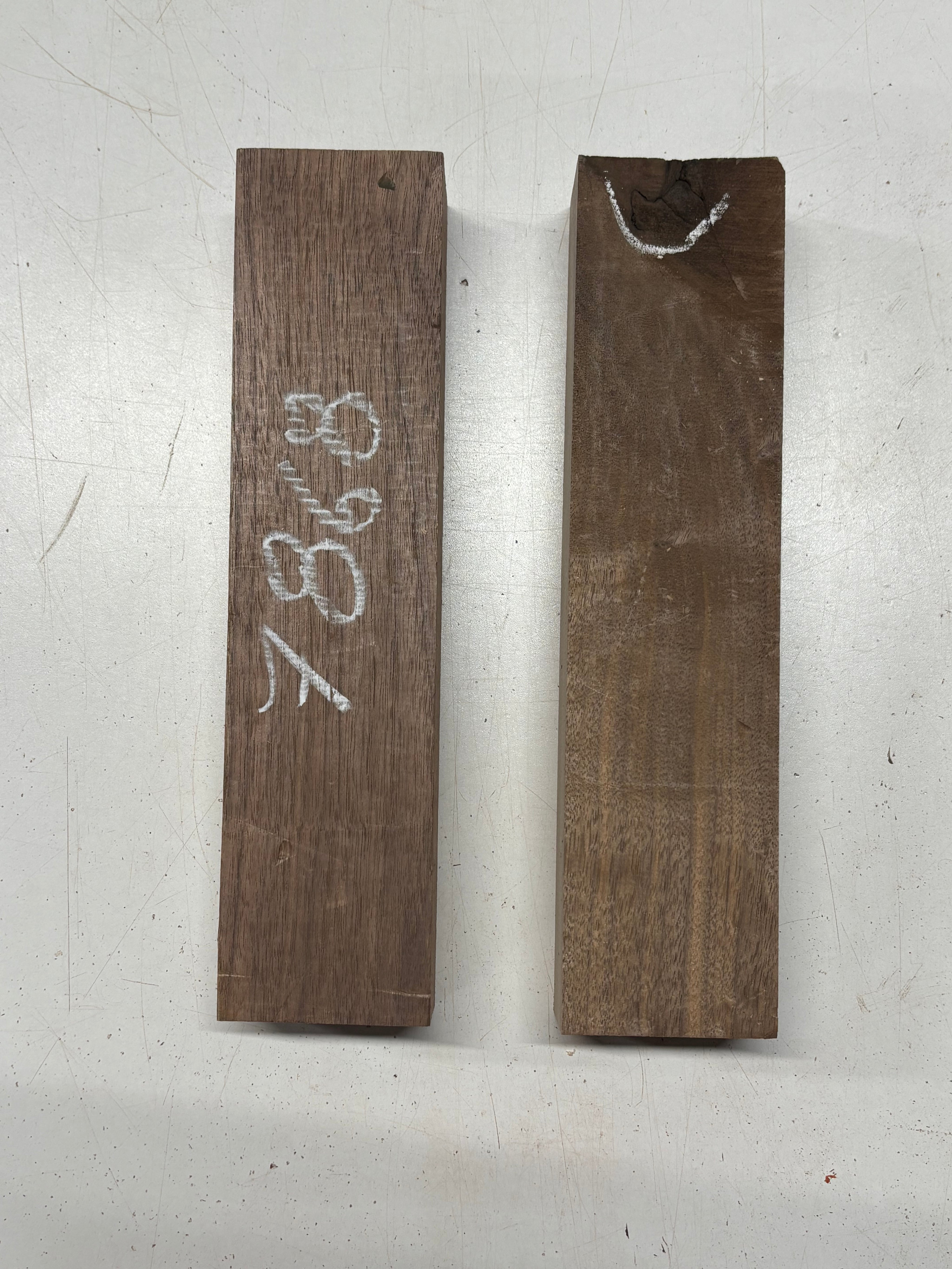 2 Pack, Black Walnut Lumber Board Blanks 12"x2-7/8"x1-7/8" #7868 - Exotic Wood Zone