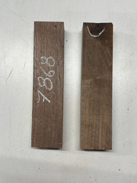 2 Pack, Black Walnut Lumber Board Blanks 12"x2-7/8"x1-7/8" #7868 - Exotic Wood Zone