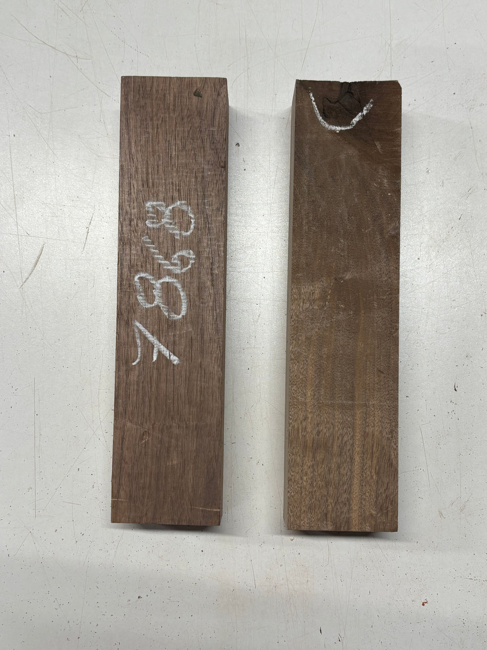 2 Pack, Black Walnut Lumber Board Blanks 12"x2-7/8"x1-7/8" #7868 - Exotic Wood Zone