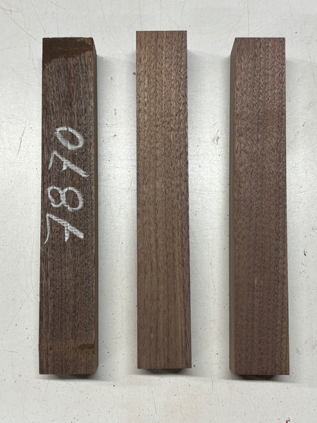 3 Pack, Black Walnut Thin Stock Lumber 12"x1-7/8"x1-5/8" #7870 - Exotic Wood Zone