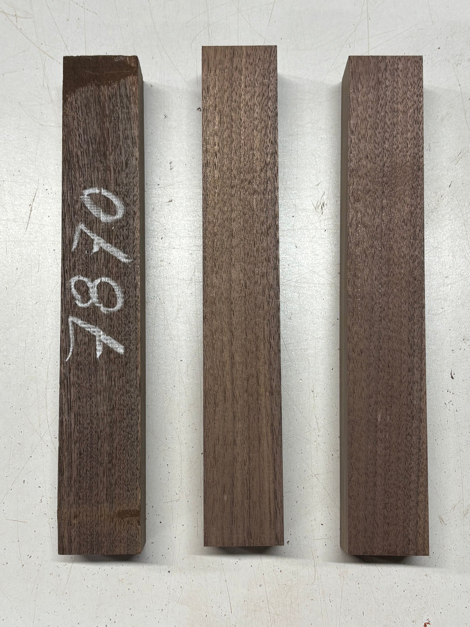3 Pack, Black Walnut Thin Stock Lumber 12"x1-7/8"x1-5/8" #7870 - Exotic Wood Zone