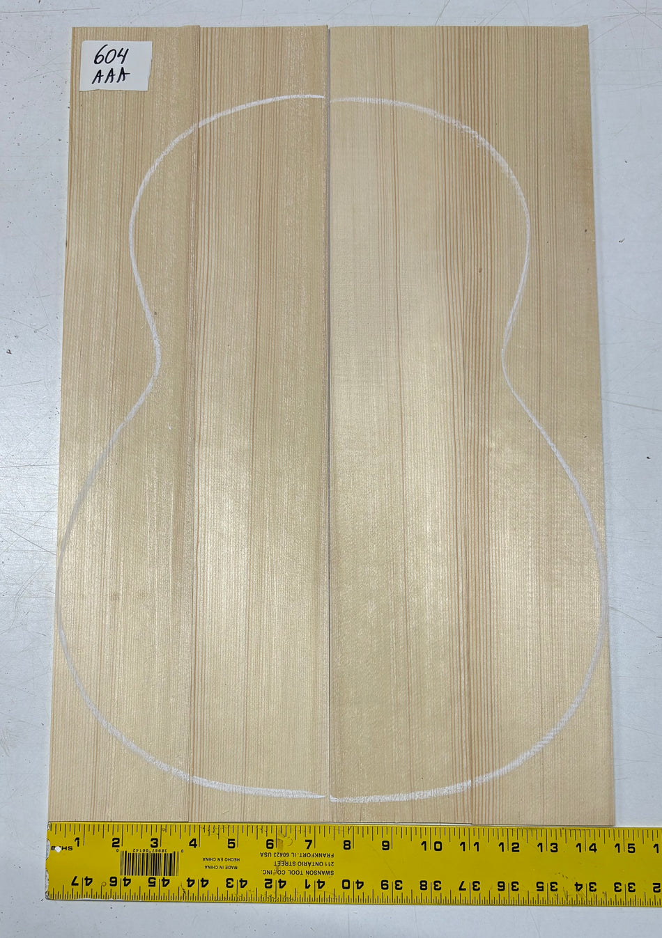 4 Piece German Spruce Classical Guitar Top- AAA Grade #604