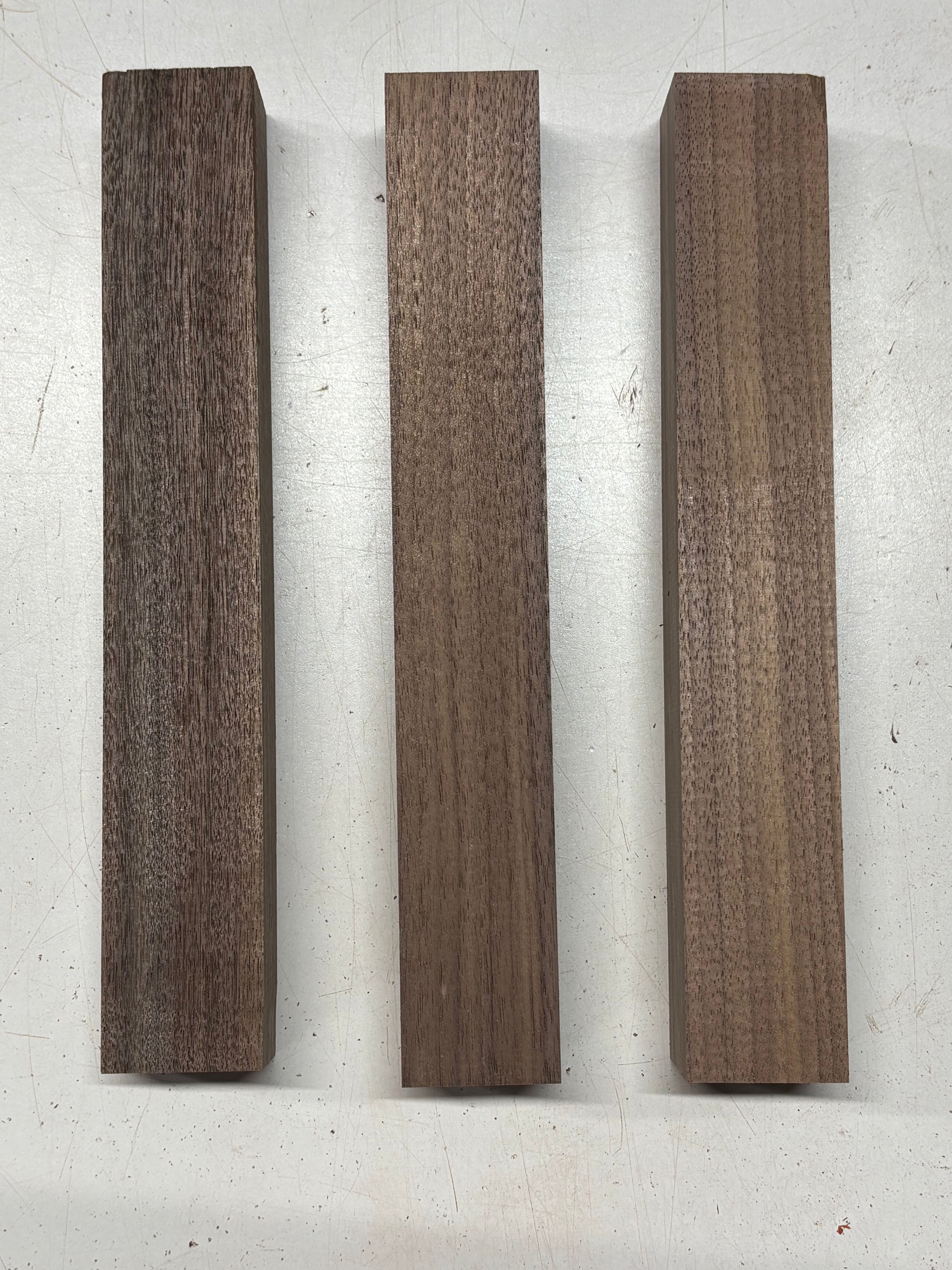 3 Pack, Black Walnut Thin Stock Lumber 12"x1-7/8"x1-5/8" #7870 - Exotic Wood Zone