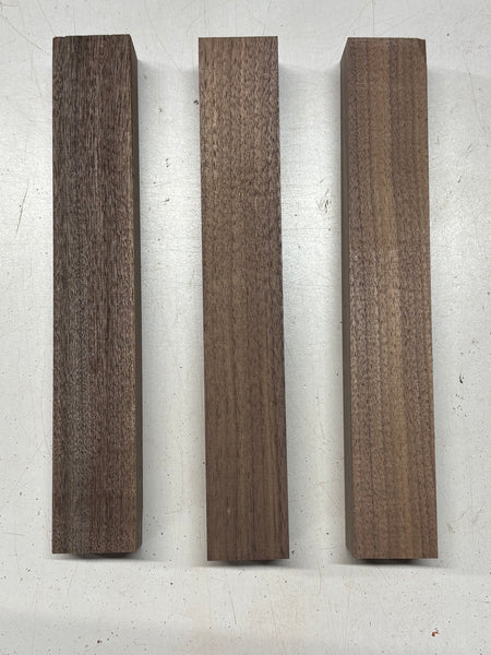 3 Pack, Black Walnut Thin Stock Lumber 12"x1-7/8"x1-5/8" #7870 - Exotic Wood Zone
