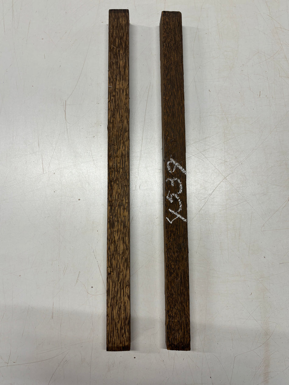 2 Pack, Black Palm Turning Wood Blanks 24" x 1-1/2" x 1-1/2"#4539