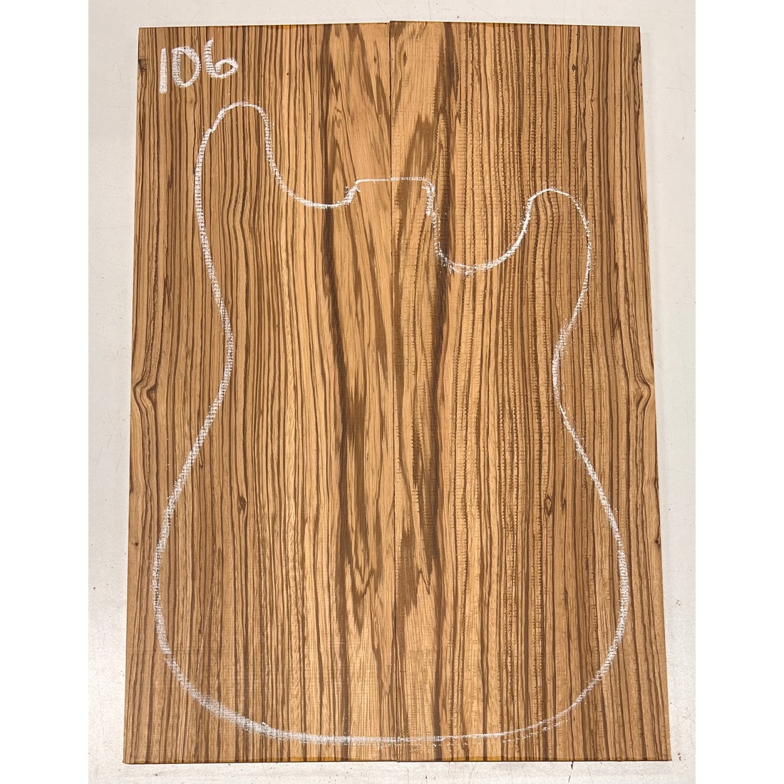 Zebrawood Bookmatched Guitar Drop Tops 21" x 7-1/4" x 1/4" #106 - Exotic Wood Zone - Buy online Across USA 