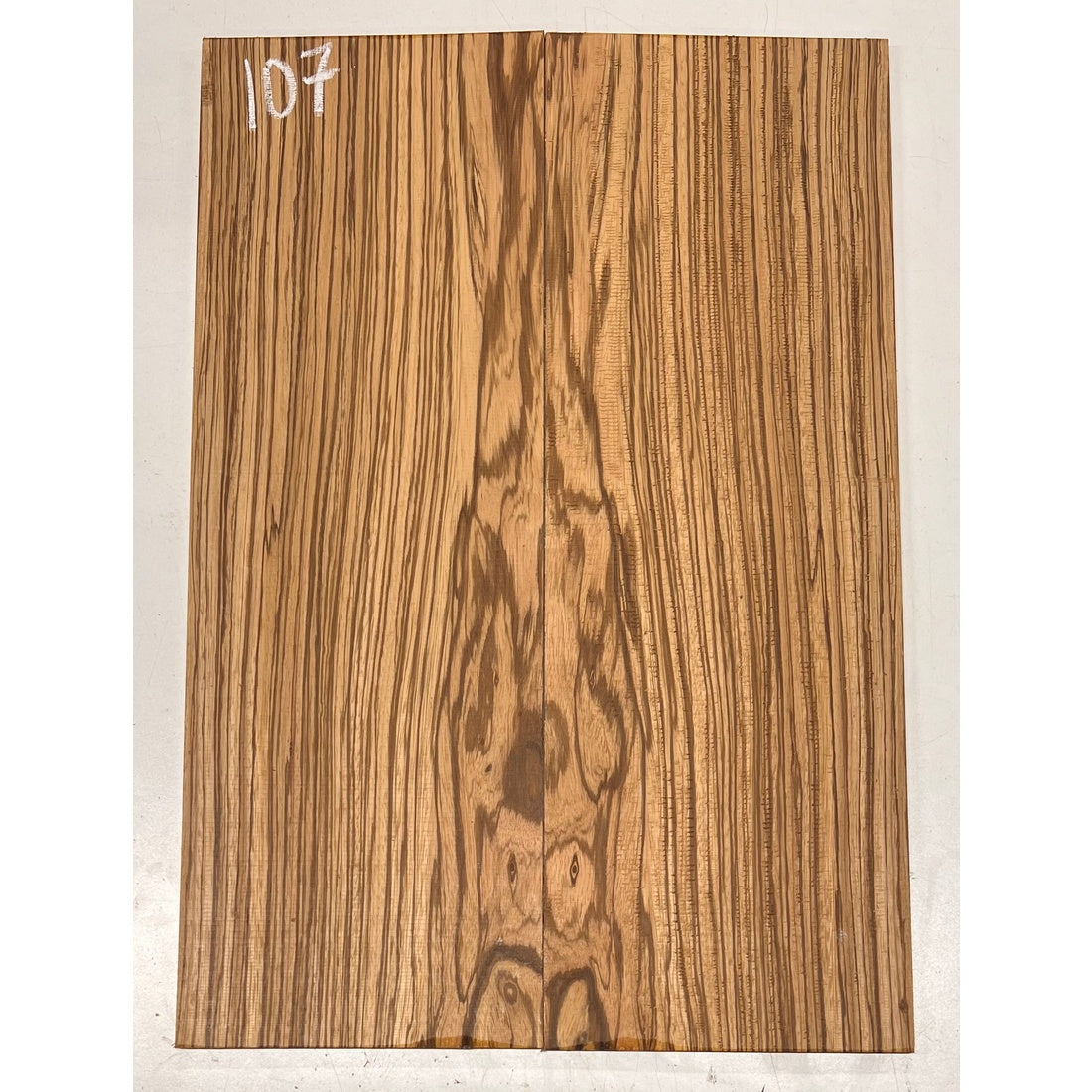 Zebrawood Bookmatched Guitar Drop Tops 21" x 7-1/4" x 1/4" #107 - Exotic Wood Zone - Buy online Across USA 