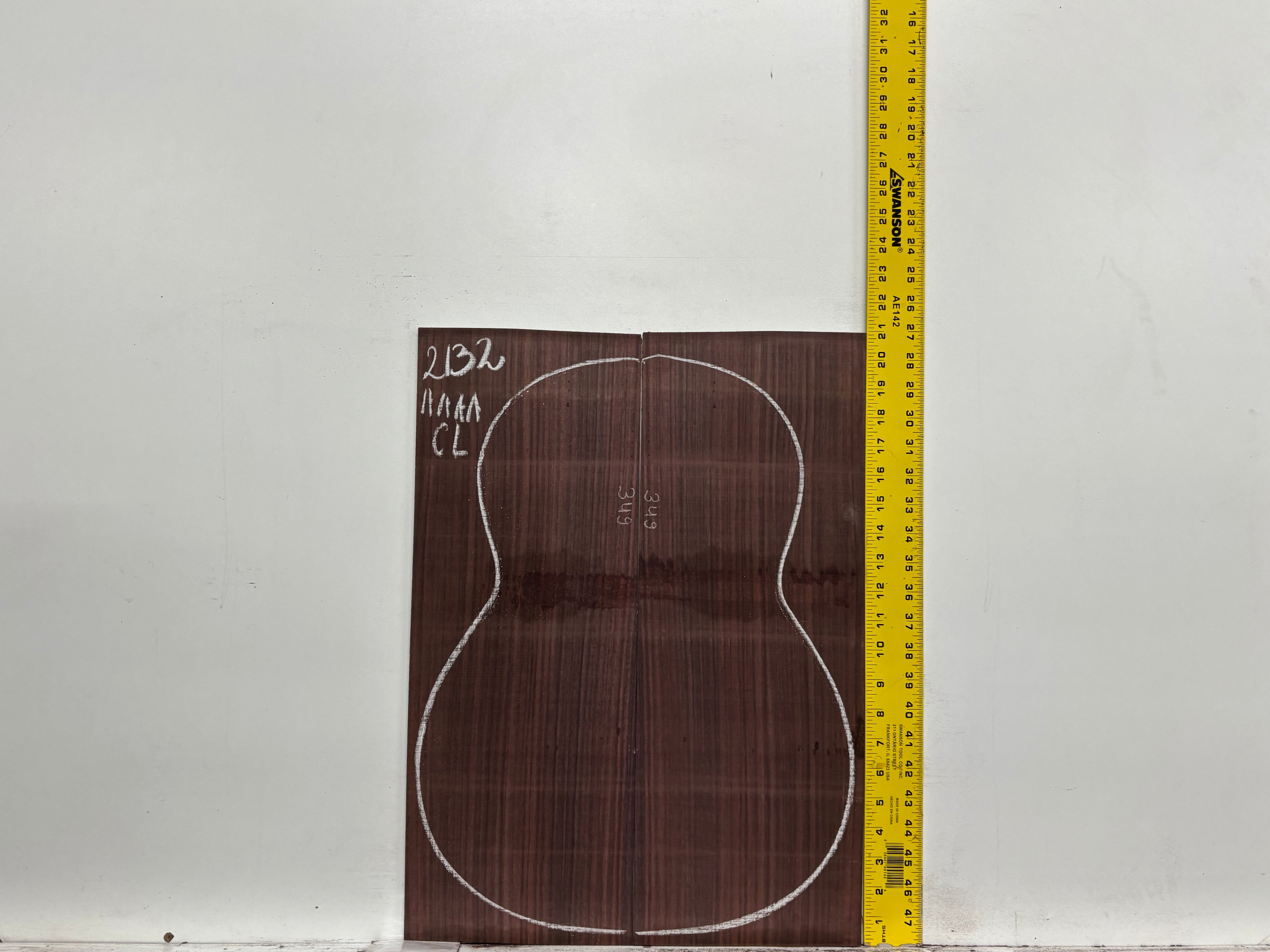 East Indian Rosewood Classical AAAA Grade Guitar Back & Side Set #2132 - Exotic Wood Zone