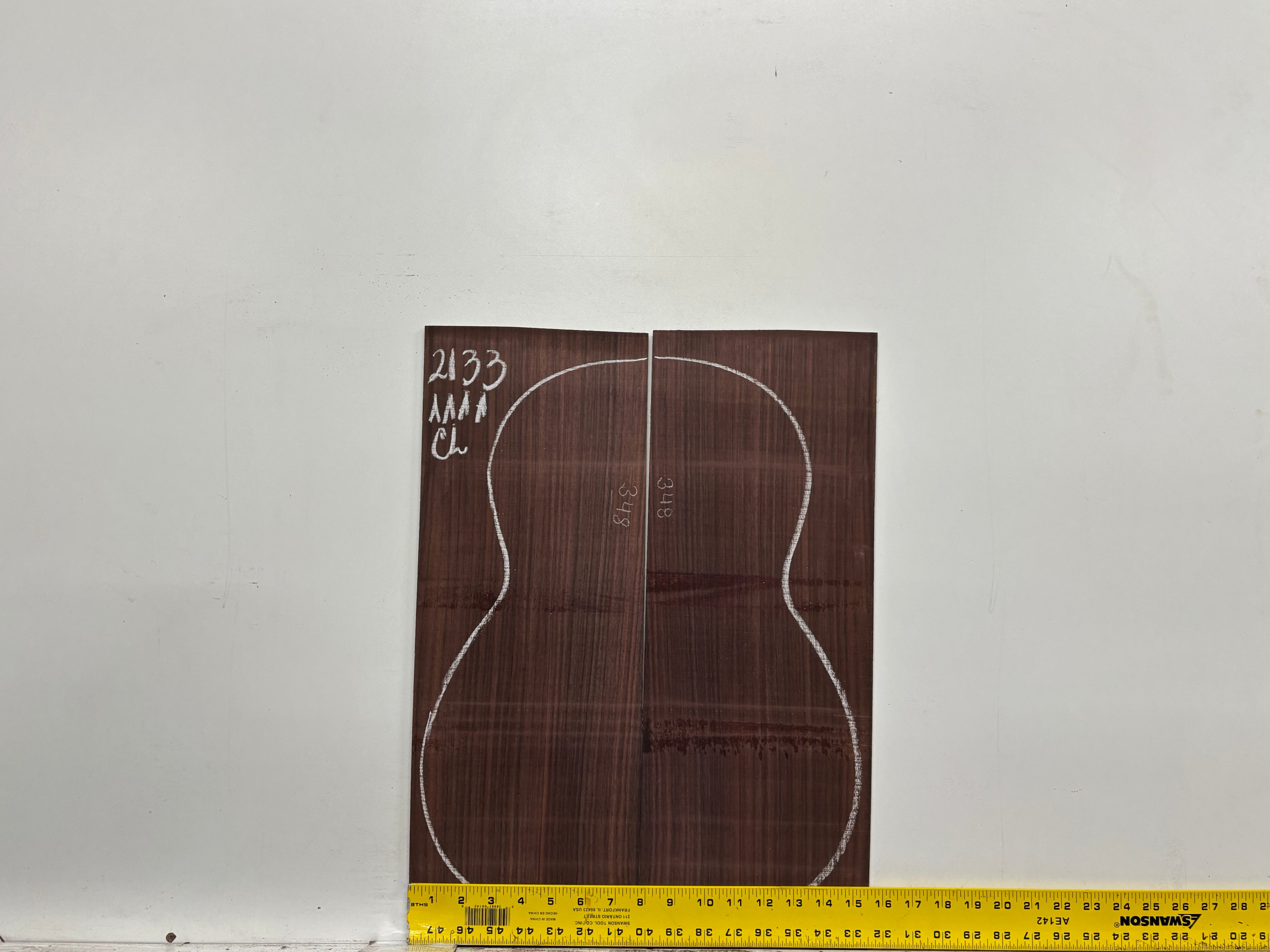 East Indian Rosewood Classical AAAA Grade Guitar Back & Side Set #2133 - Exotic Wood Zone