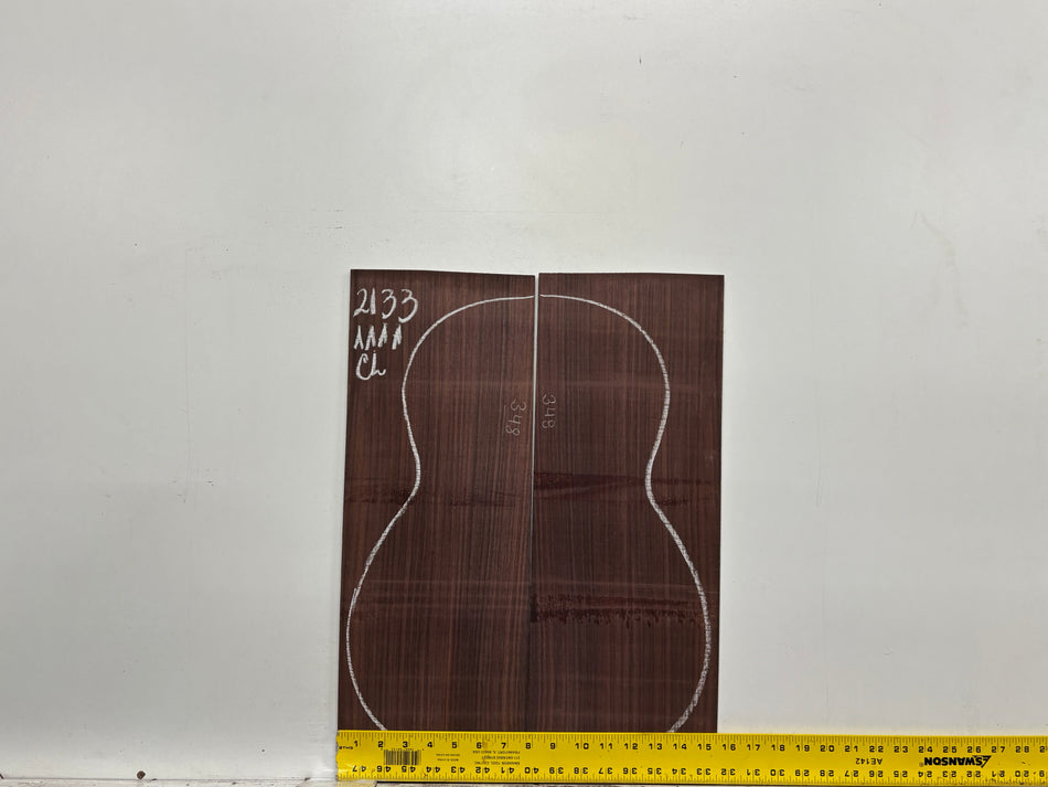 East Indian Rosewood Classical AAAA Grade Guitar Back & Side Set #2133 - Exotic Wood Zone