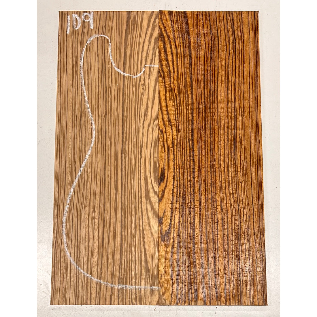 Zebrawood Bookmatched Guitar Drop Tops 21" x 7-1/4" x 1/4" #109 - Exotic Wood Zone - Buy online Across USA 