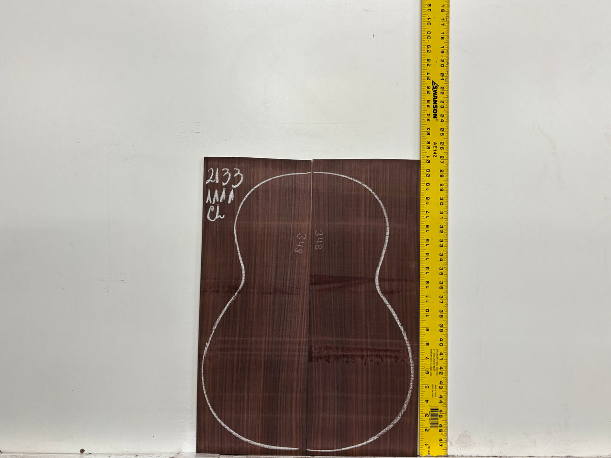 East Indian Rosewood Classical AAAA Grade Guitar Back & Side Set #2133 - Exotic Wood Zone