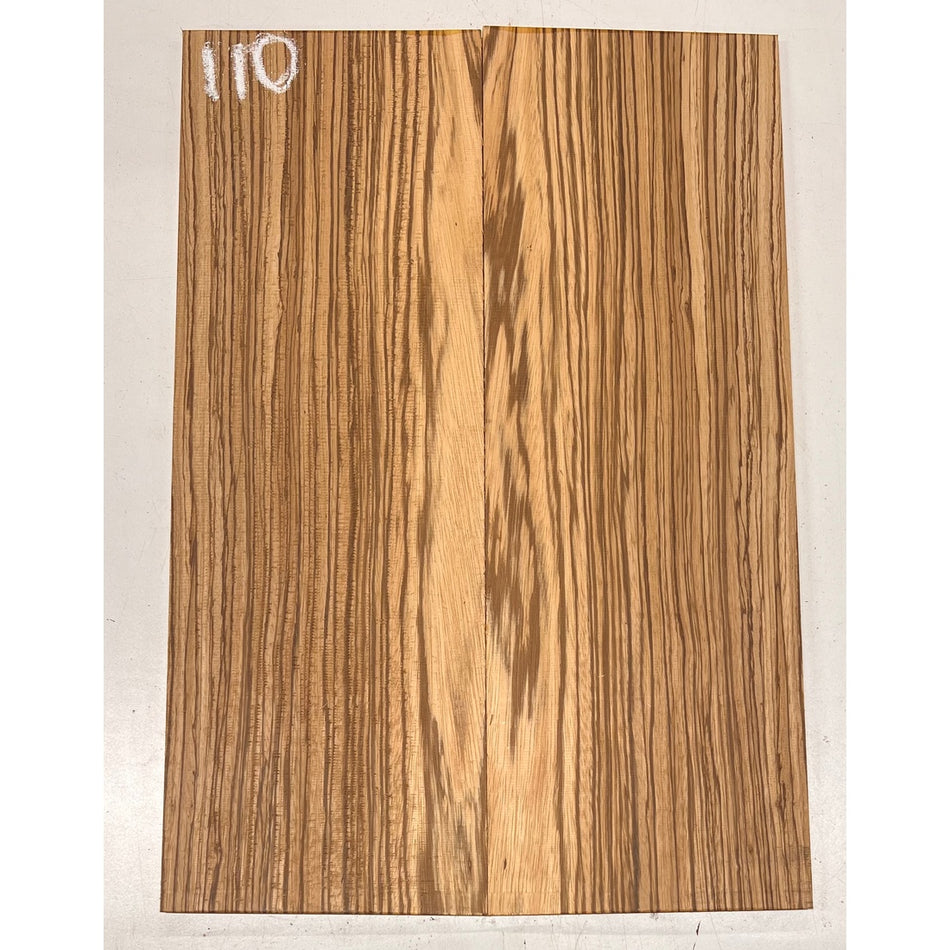 Zebrawood Bookmatched Guitar Drop Tops 21" x 7-1/4" x 1/4" #110 - Exotic Wood Zone - Buy online Across USA 