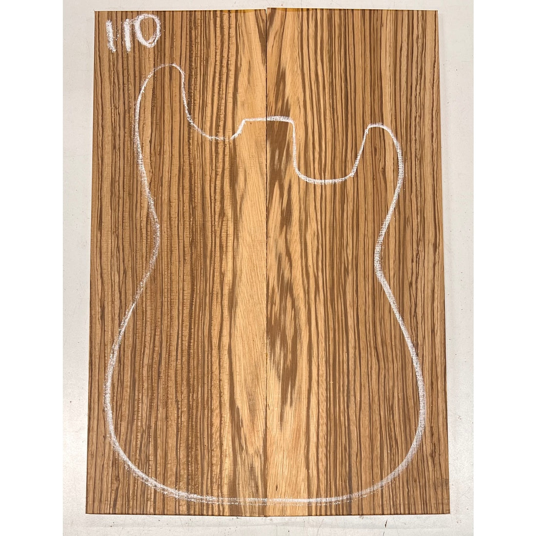 Zebrawood Bookmatched Guitar Drop Tops 21" x 7-1/4" x 1/4" #110 - Exotic Wood Zone - Buy online Across USA 