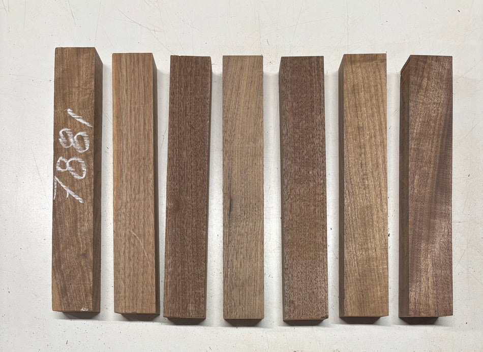 7 Pack, Black Walnut Thin Stock Lumber 12"x2"x1-3/8", 12"x1-7/8"x1-1/4" #7881 - Exotic Wood Zone
