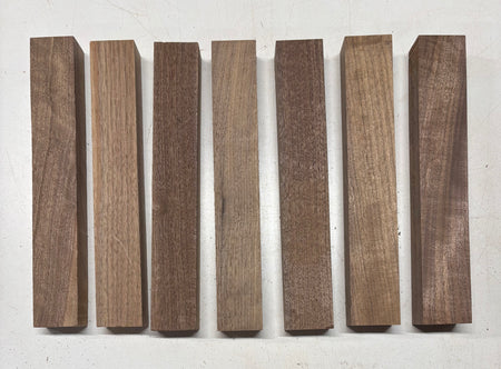 7 Pack, Black Walnut Thin Stock Lumber 12"x2"x1-3/8", 12"x1-7/8"x1-1/4" #7881 - Exotic Wood Zone