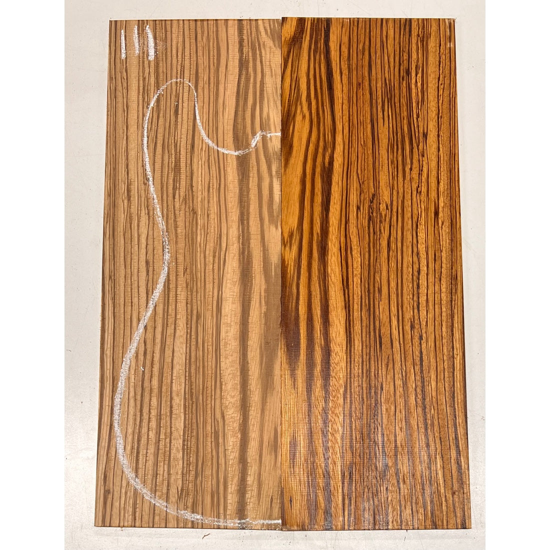 Zebrawood Bookmatched Guitar Drop Tops 21" x 7-1/4" x 1/4" #111 - Exotic Wood Zone - Buy online Across USA 