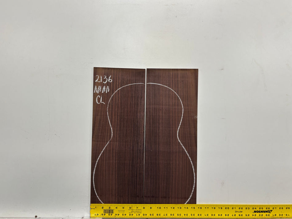 East Indian Rosewood Classical AAAA Grade Guitar Back & Side Set #2136 - Exotic Wood Zone