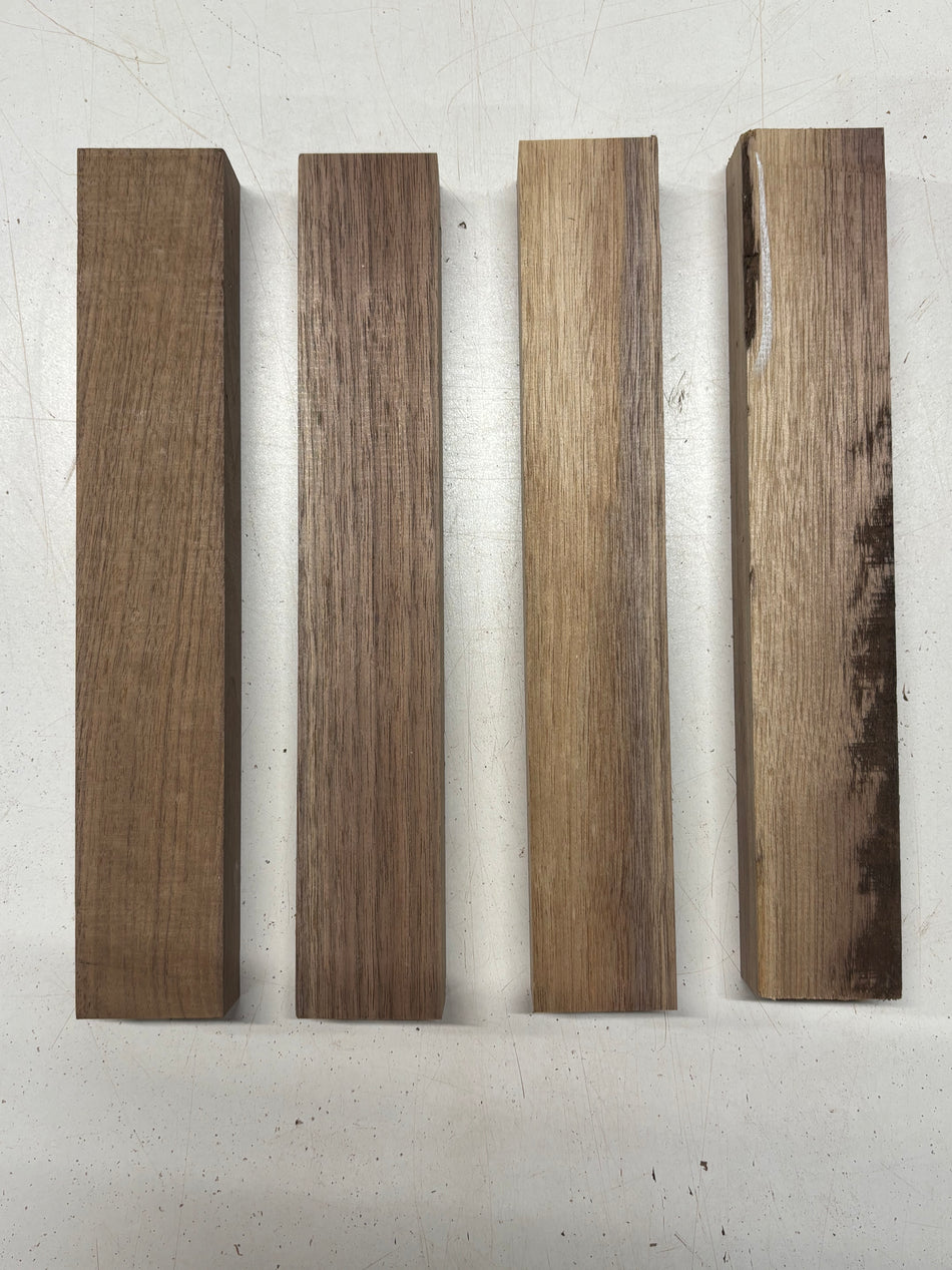 4 Pack, Black Walnut Thin Stock Lumber 12"x2"x1-1/4" #7884 - Exotic Wood Zone