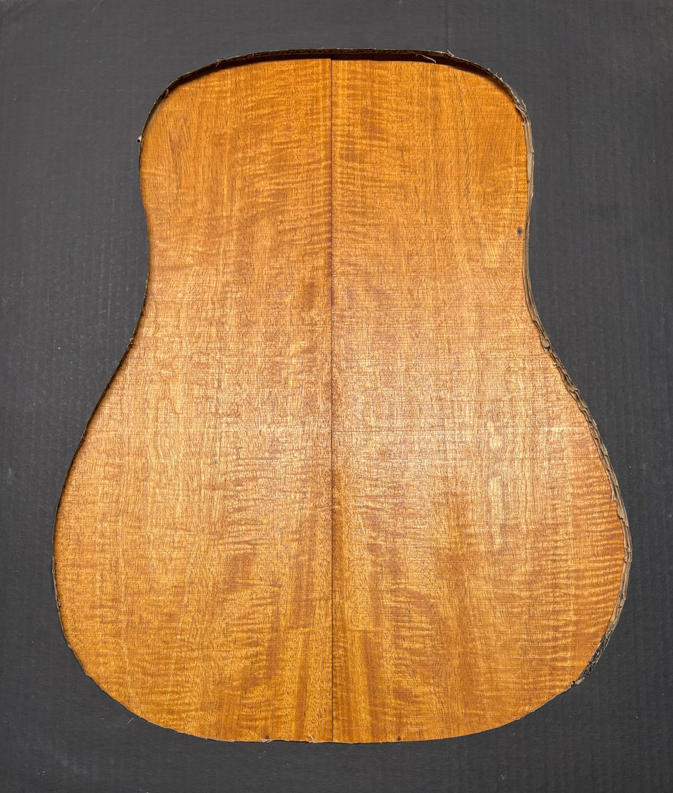 Flame Genuine Mahogany Dreadnought Guitar Back & Side Set #4033