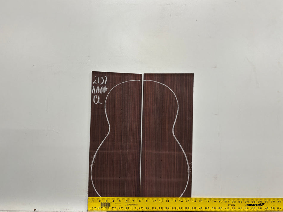 East Indian Rosewood Classical AAAA Grade Guitar Back & Side Set #2137 - Exotic Wood Zone