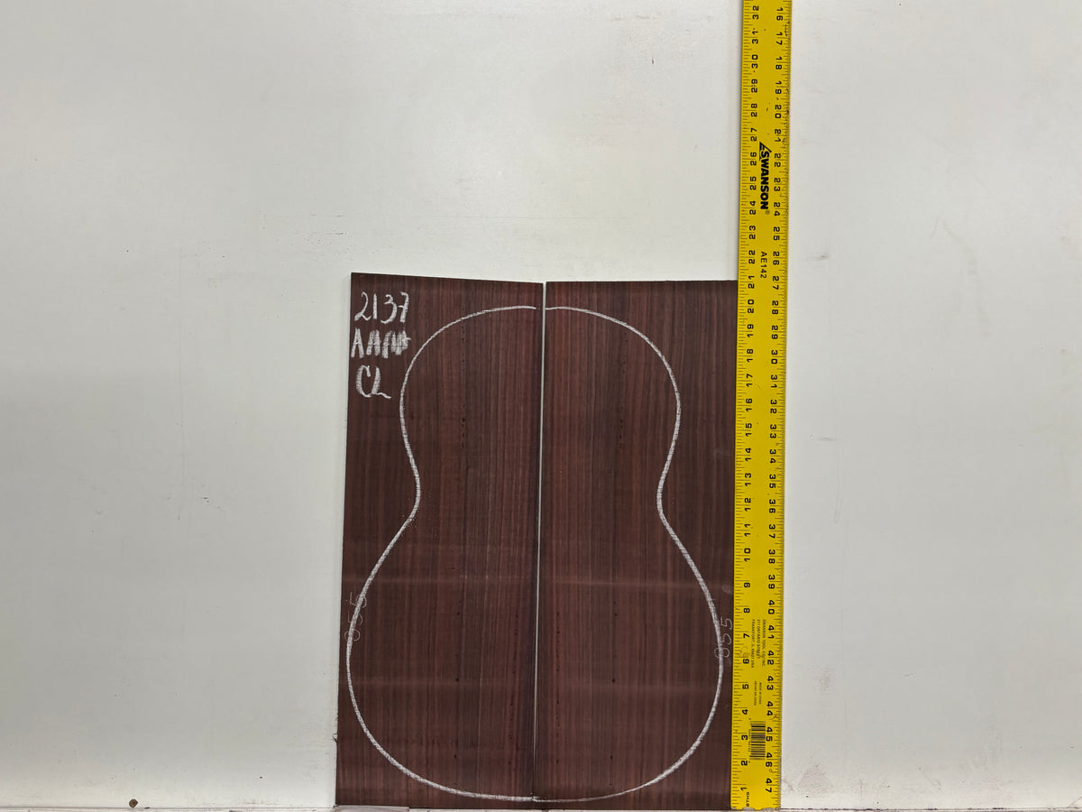 East Indian Rosewood Classical AAAA Grade Guitar Back & Side Set #2137 - Exotic Wood Zone