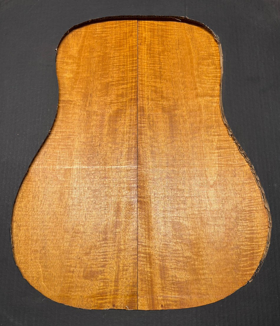 Flame Genuine Mahogany Dreadnought Guitar Back & Side Set #4034