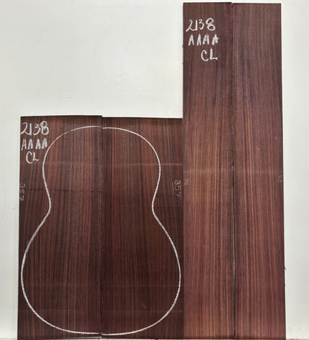 East Indian Rosewood Classical AAAA Grade Guitar Back & Side Set #2138 - Exotic Wood Zone