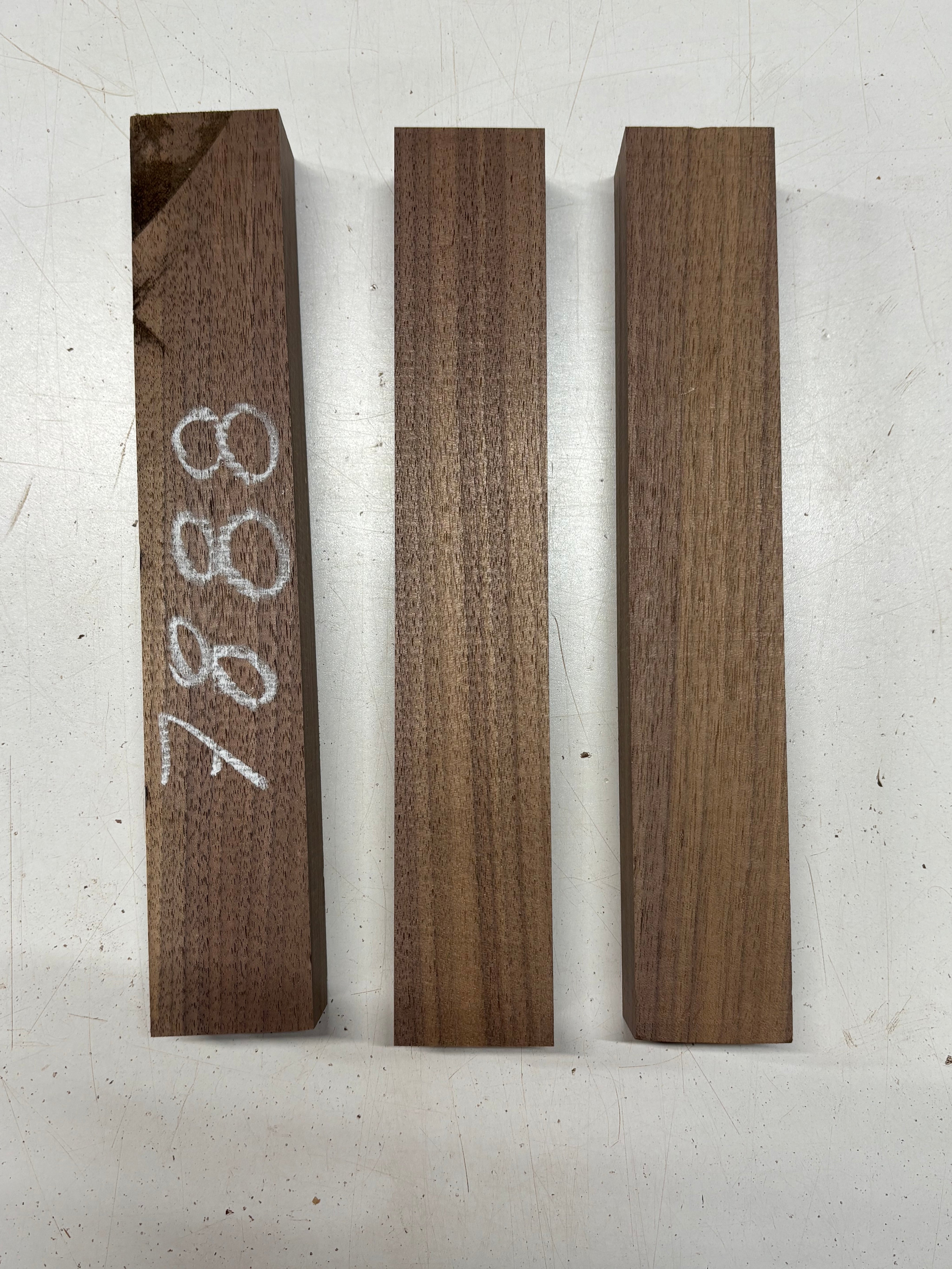 3 Pack, Black Walnut Thin Stock Lumber 12"x2"x1-1/2" #7888 - Exotic Wood Zone