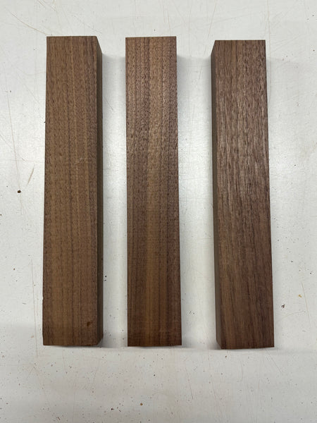 3 Pack, Black Walnut Thin Stock Lumber 12"x2"x1-1/2" #7888 - Exotic Wood Zone