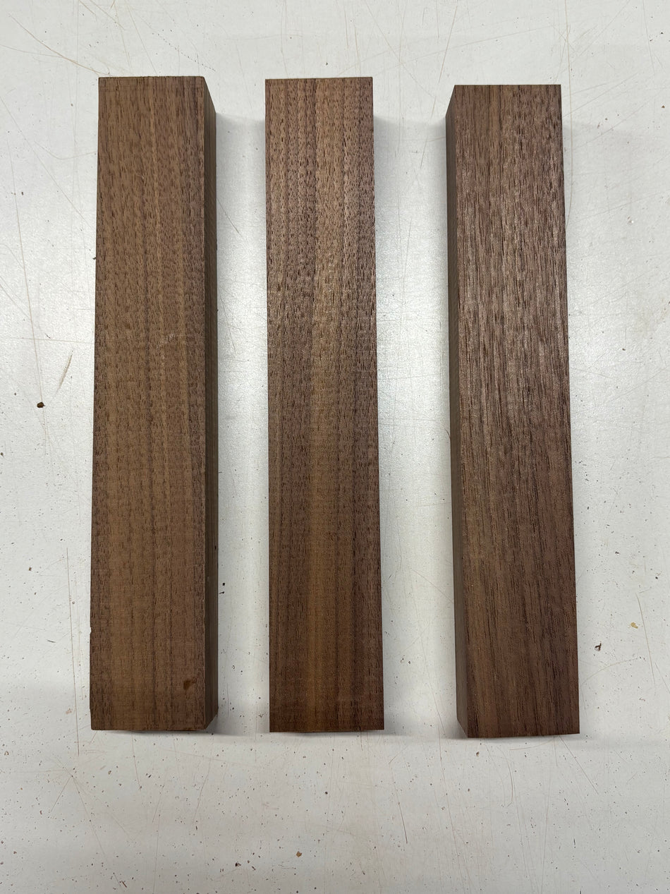 3 Pack, Black Walnut Thin Stock Lumber 12"x2"x1-1/2" #7888 - Exotic Wood Zone