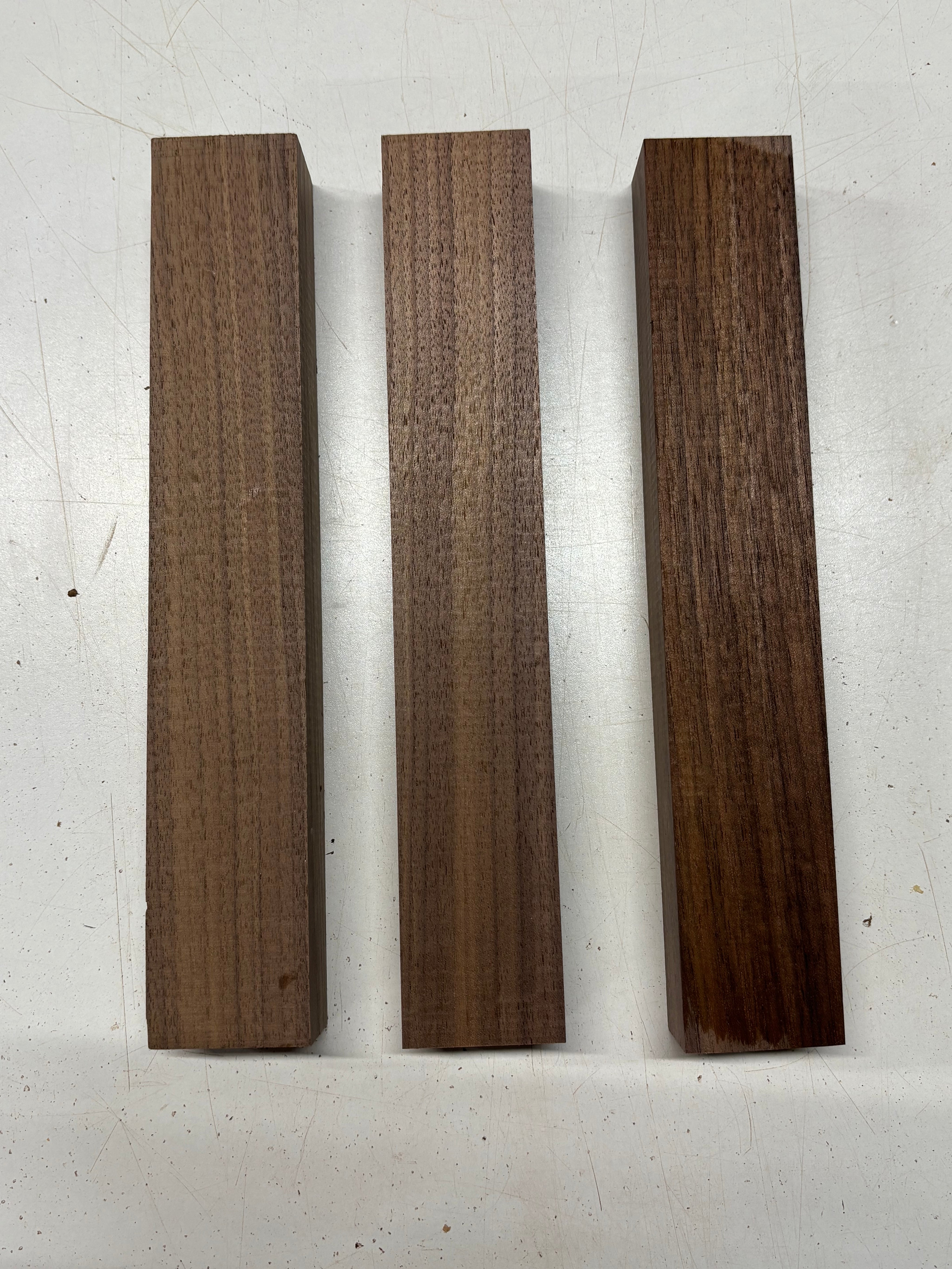 3 Pack, Black Walnut Thin Stock Lumber 12"x2"x1-1/2" #7888 - Exotic Wood Zone