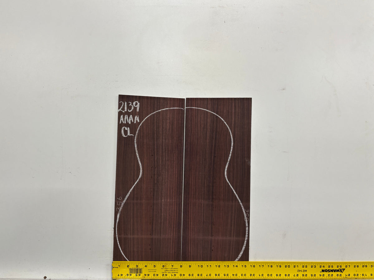 East Indian Rosewood Classical AAAA Grade Guitar Back & Side Set #2139 - Exotic Wood Zone