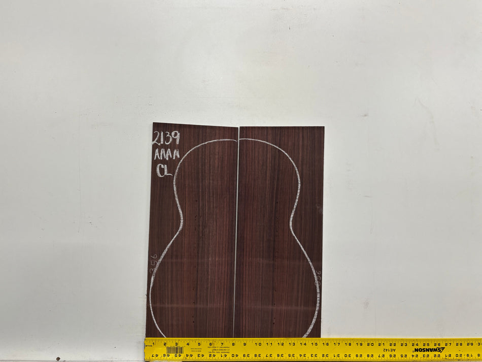 East Indian Rosewood Classical AAAA Grade Guitar Back & Side Set #2139 - Exotic Wood Zone