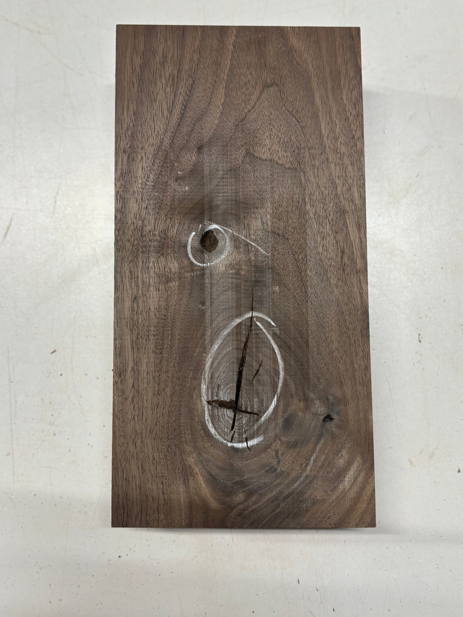 1 Piece, Black Walnut Lumber Board Blank 12-1/2"x6-1/2"x2-7/8" #7890 - Exotic Wood Zone