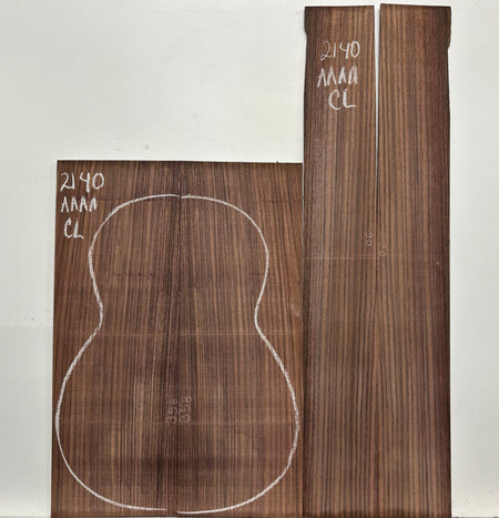 East Indian Rosewood Classical AAAA Grade Guitar Back & Side Set #2140 - Exotic Wood Zone