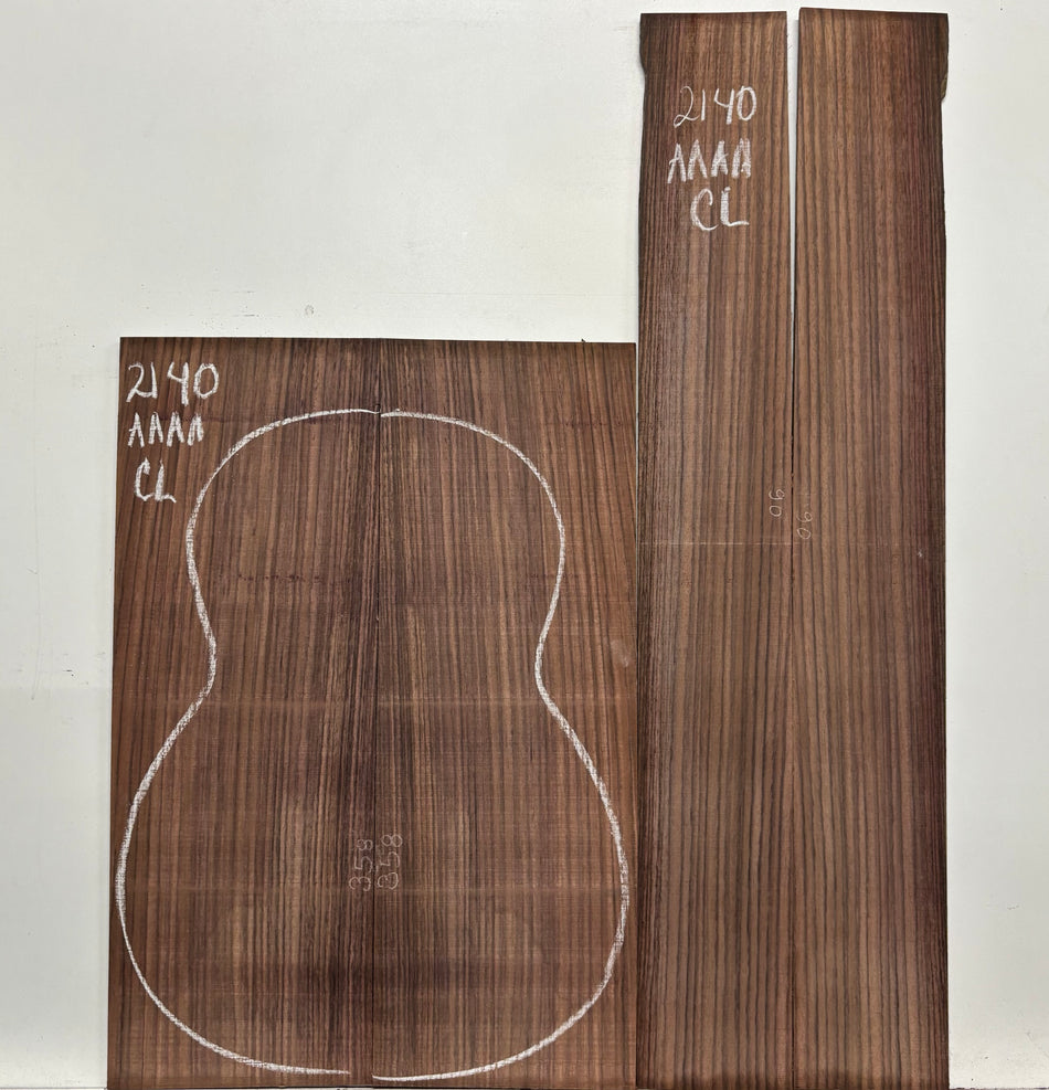 East Indian Rosewood Classical AAAA Grade Guitar Back & Side Set #2140 - Exotic Wood Zone