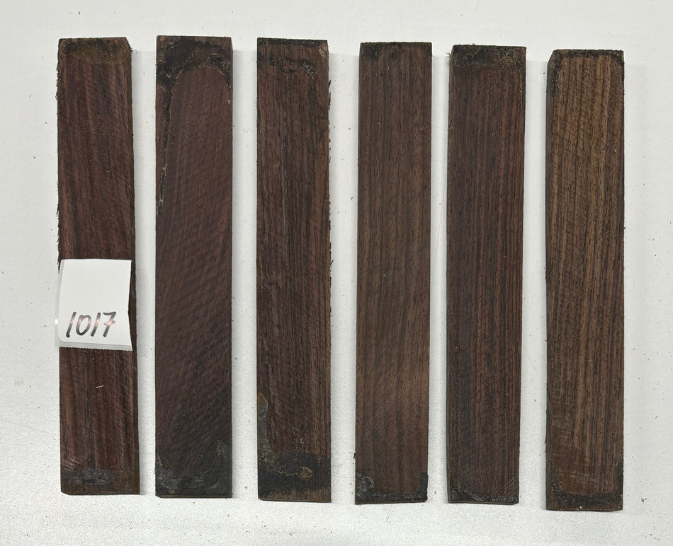 6 Pack, Indian Rosewood Inlay Blanks 9" x 1-3/8" x 1/2" #1017