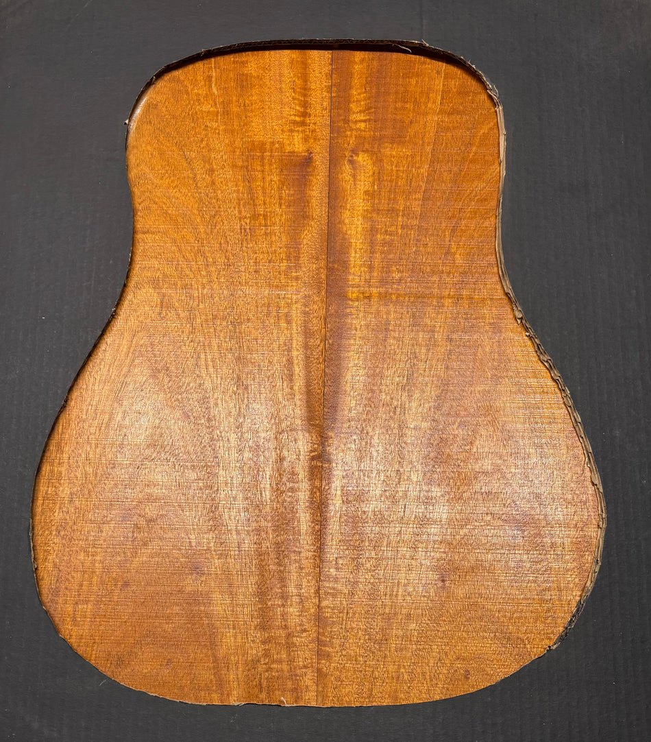 Flame Genuine Mahogany Dreadnought Guitar Back & Side Set #4037