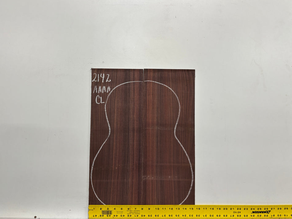East Indian Rosewood Classical AAAA Grade Guitar Back & Side Set #2142 - Exotic Wood Zone