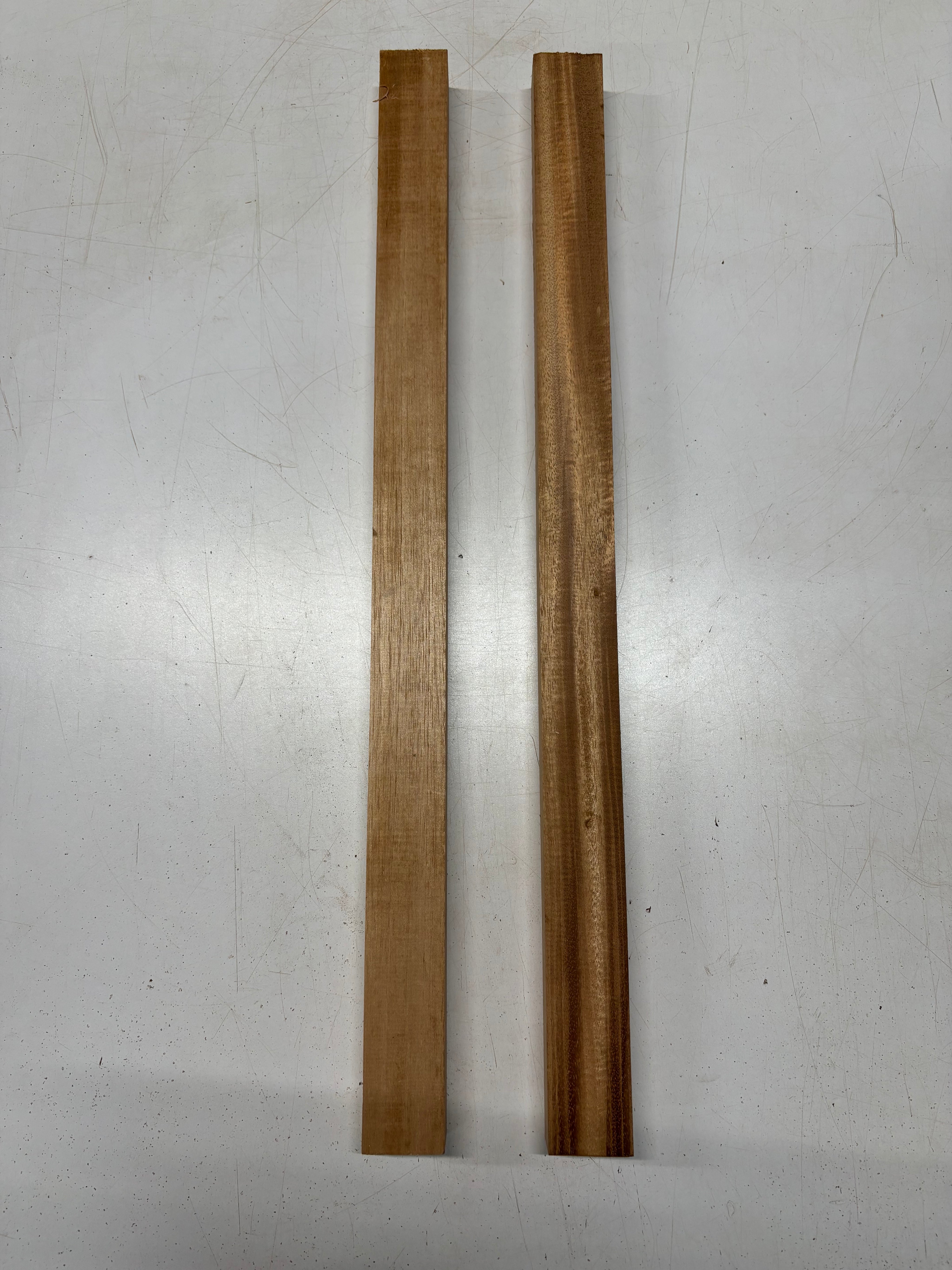 2 Pack, 2 Species, Spanish Cedar + Mahogany Thin Stock Lumber 28"x1-7/8"x1-1/4" #7896 - Exotic Wood Zone