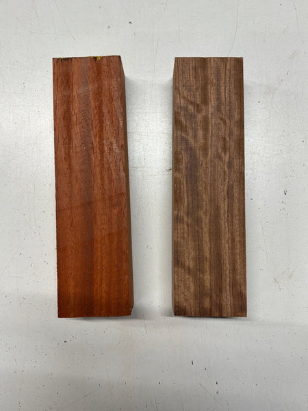 2 Pack, 2 Species, Spanish Cedar + Mahogany Thin Stock Lumber 28"x1-7/8"x1-1/4" #7897 - Exotic Wood Zone